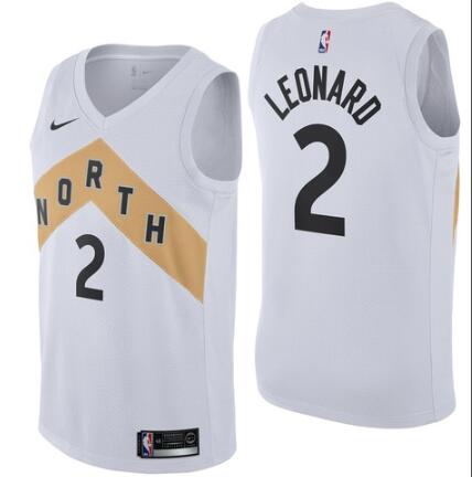 Nike Toronto Raptors 2 Kawhi Leonard Men White NBA Swingman City Edition Jersey