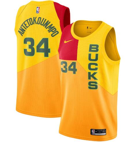 New Nike Milwaukee Bucks #34 Giannis Antetokounmpo City Style  Jersey