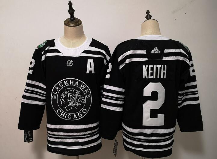 Men Duncan Keith #2 Chicago Blackhawks adidas 2019 Winter Classic Player Jersey – Black