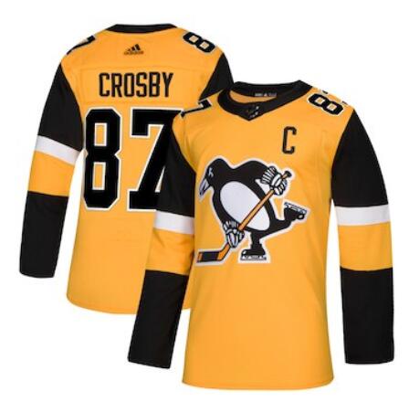 Men's Pittsburgh Penguins Sidney Crosby adidas Gold  Player Jersey