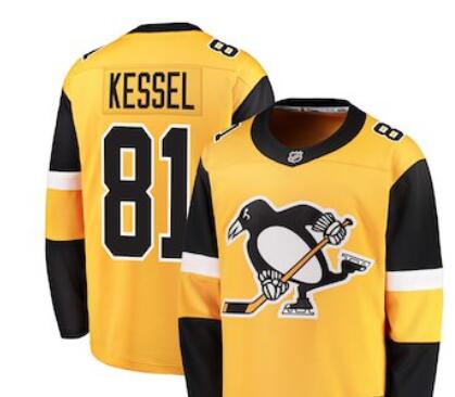 Men's Adidas Pittsburgh Penguins Phil Kessel Fanatics Branded Gold Alternate Breakaway Player Jersey