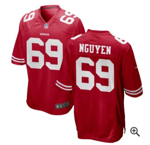 Men Nguyen 69 custom 49ers jersey