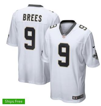 Men's New Orleans Saints Drew Brees Nike White Game Jersey