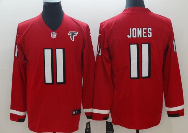 Nike Falcons 11 Julio Jones Fashion Men's Long Sleeves Jersey