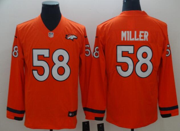 Men's Denver Broncos Von Miller Long Sleeves Jersey