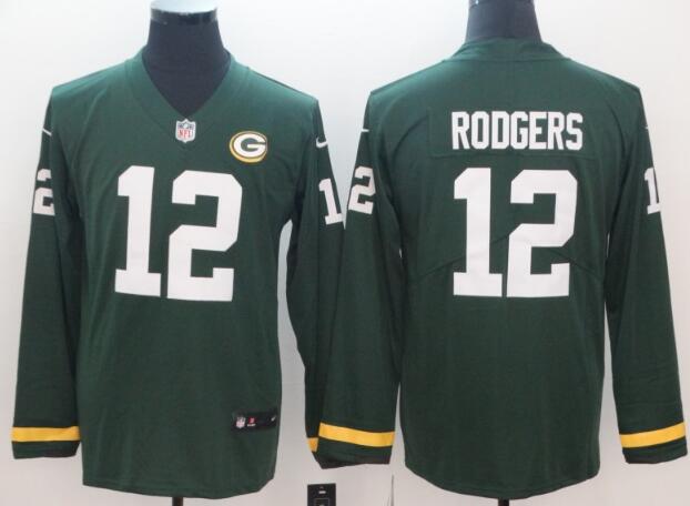 Men's Green Bay Packers Aaron Rodgers Long Sleeves Jersey