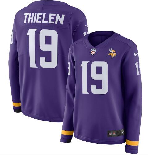 Men's Minnesota Vikings Adam Thielen Long Sleeves Jersey