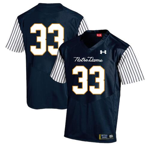 Josh Adams 33 Custom Navy Blue College Jersey