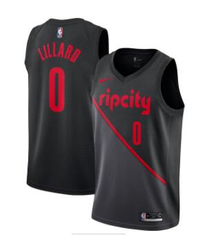 Nike NBA Portland Trail Blazers #0 Damian Lillard Jersey 2018-19 New Season City Edition Jersey