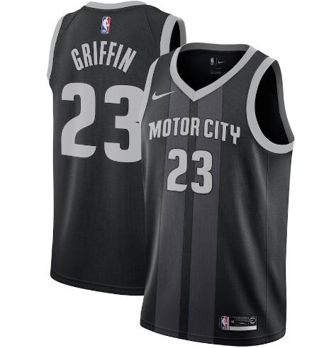 2019 New Men's Nike Detroit Pistons #23 Blake Griffin Basketball Jersey Black