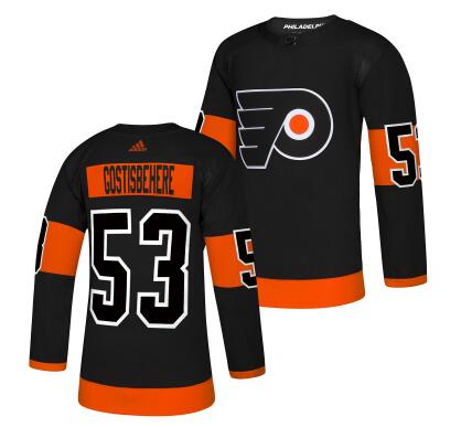 Men's Philadelphia Flyers #53 Shayne Gostisbehere Black Alternate Adidas Jersey