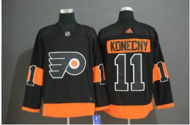 Men's Philadelphia Flyers #11 Travis Konecny Black Alternate Adidas Jersey