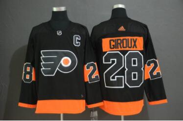 Men's Philadelphia Flyers #28 Claude Giroux Black Alternate Breakaway Player Adidas Jersey