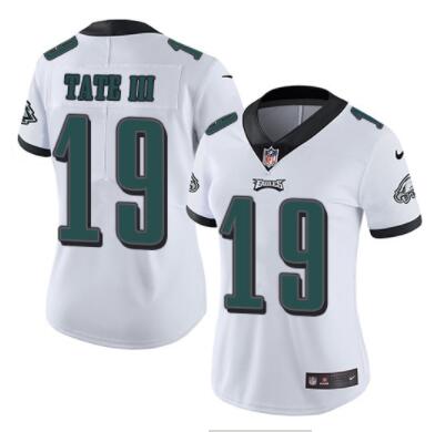 Nike Eagles #19 Golden Tate III White Women's Stitched NFL Vapor Untouchable Limited Jersey