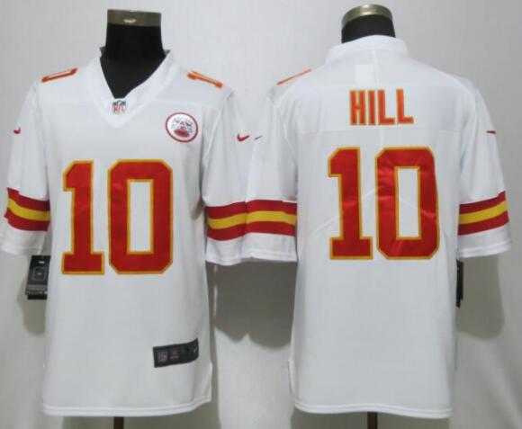 New Nike Kansas City Chiefs 10 Hill White 2017 Vapor Untouchable Limited Player