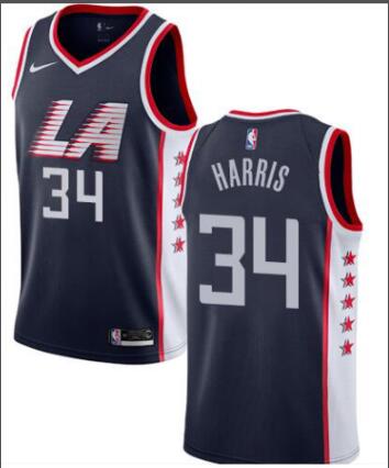 mENLos Angeles Clippers #34 Tobias Harris Men's City Edition Jersey