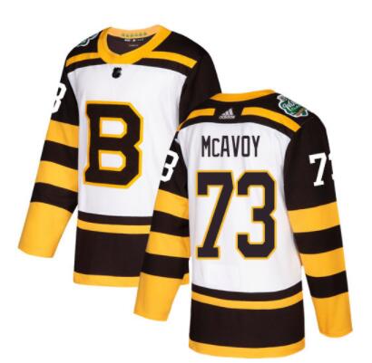 Adidas Bruins #73 Charlie McAvoy White Authentic 2019 Winter Classic Stitched NHL Jersey