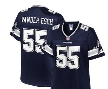 Women's Dallas Cowboys Leighton Vander Esch NFL Pro Line Navy Jersey