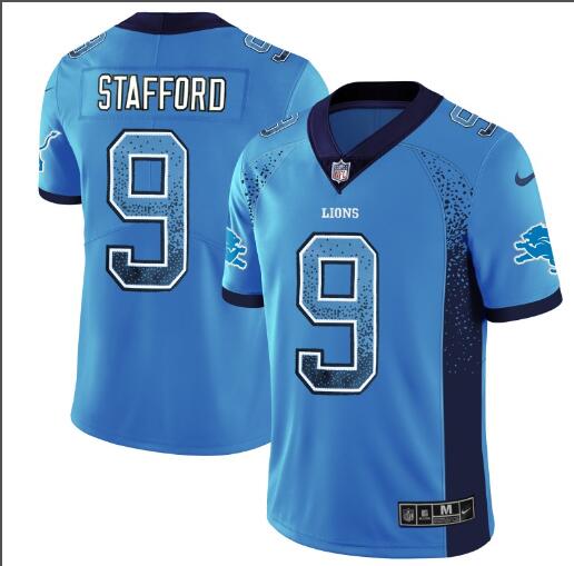 Detroit Lions Matthew Stafford Men's Fashion Jersey Blue