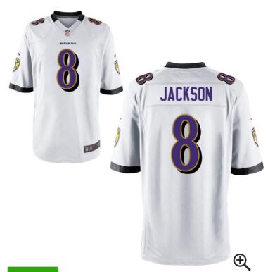 Men Baltimore Ravens Lamar Jackson white