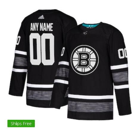 Men's Boston Bruins adidas Black 2019 NHL All-Star Game Parley Authentic Custom Jersey