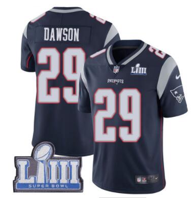 #29 Limited Duke Dawson Navy Blue Nike NFL Home Men's Jersey New England Patriots Vapor Untouchable Super Bowl LIII Bound