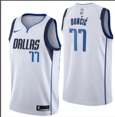 Nike Men's Dallas Mavericks #77 Luka Doncic White NBA Jersey