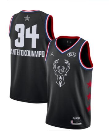 Jordan Men's 2019 NBA All-Star Game #34 Giannis Antetokounmpo Black Dri-FIT Swingman Jersey