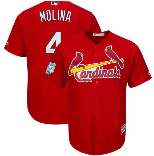 Men Yadier Molina St. Louis Cardinals Majestic 2019 Spring Training Cool Base Player Jersey