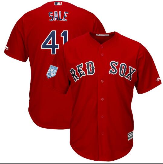 Men's Boston Red Sox #41 Chris Sale 2019 Spring Training Stitched Jersey