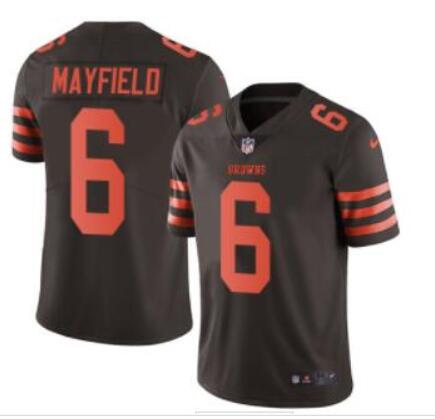 Youth Kids Nike Cleveland Browns #6 Baker Mayfield Brown Stitched NFL Limited Rush Jersey