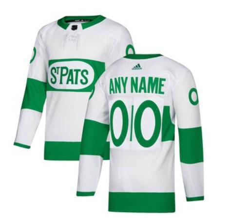 Men's Toronto St. Pats adidas White Authentic Custom Jersey