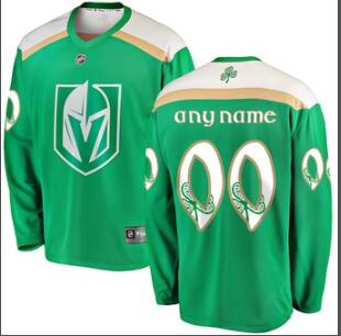 Men's Vegas Golden Knights Fanatics Branded Green 2019 St. Patrick's Day Replica Custom Jersey