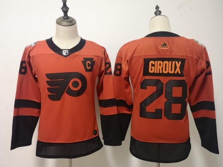 Youth Kids Philadelphia Flyers Claude Giroux adidas Orange 2019 NHL Stadium Series Player Jersey