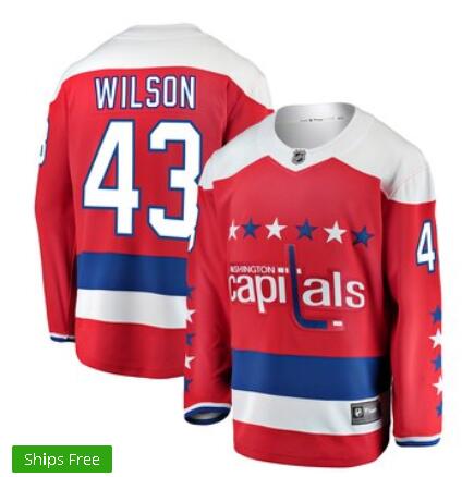 Men's Washington Capitals Tom Wilson Fanatics Branded Red Breakaway Player Jerseys