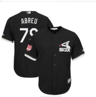 Men's Chicago White Sox Jose 79 Abreu Majestic Black 2019 Spring Training Cool Base Player Jersey