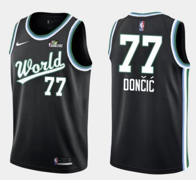 2019 Men's Dallas Mavericks #77 Luka Doncic All-Star Game Finished Swingman Jersey