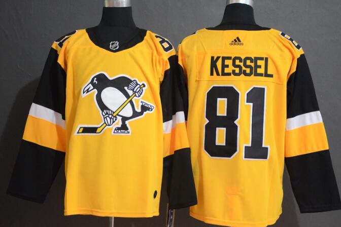 Adidas Pittsburgh Penguins #81 Phil Kessel Yellow Alternate Stitched NHL Jersey