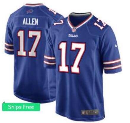 Youth Kids Buffalo Bills Josh Allen Nike  Stitched Football Jersey