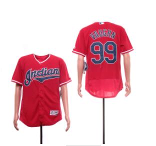 Men's Cleveland Indians 99 Ricky Vaughn Navy Red Jersey