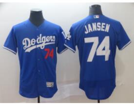 Men's Los Angeles Dodgers 74 Kenley Jansen Royal Flexbase Jersey
