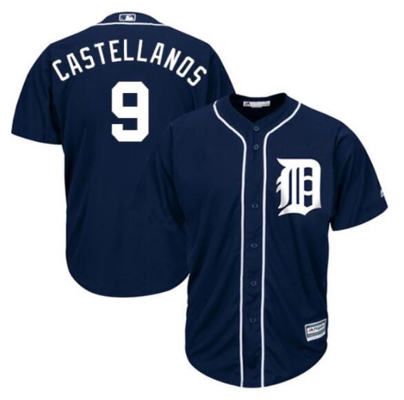 Men's Detroit Tigers Nick Castellanos Majestic Navy Blue Jersey