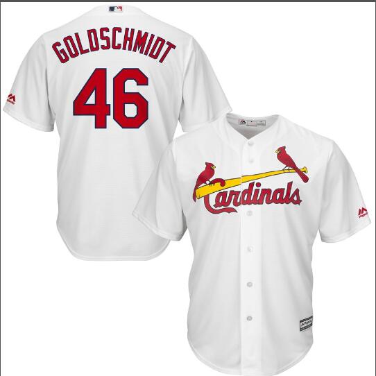 Men's St. Louis Cardinals 46 Paul Goldschmidt White Cool Base Jersey