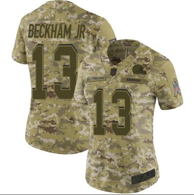 Women New York Giants Odell Beckham Jr Nike Camo Salute to Service Limited Jersey