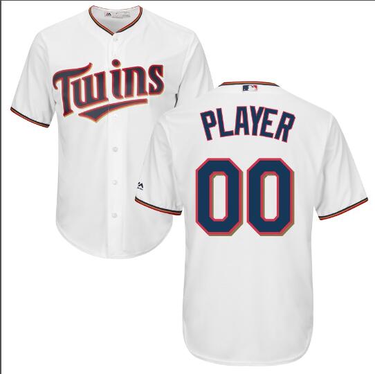 Men's Minnesota Twins Majestic White Cool Base Custom Jersey With Any Name and No.