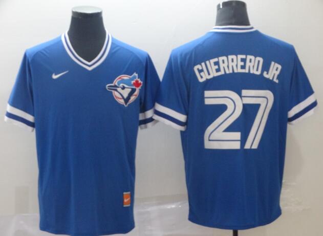 Men's Toronto Blue Jays #27 Vladimir Guerrero Jr. Blue  Jersey