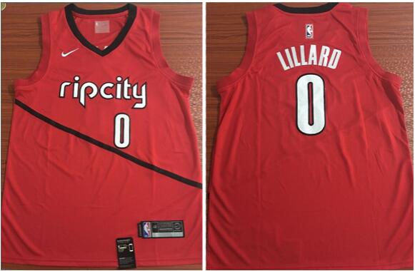 Nike NBA Portland Trail Blazers #0 Damian Lillard Jersey