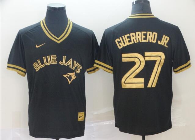 Men's Toronto Blue Jays 27 Vladimir Guerrero Jr.  Black  jersey