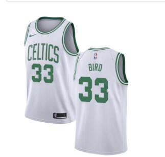 Celtics #33 Larry Bird White Basketball Swingman Association Edition Jersey Custom