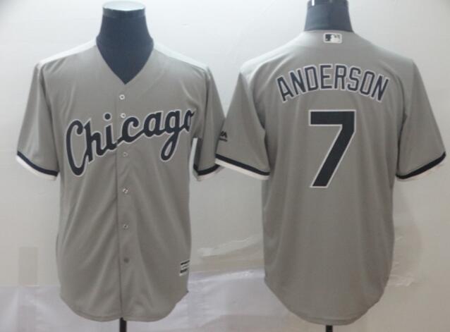 Mem Chicago White Sox White Sox #7 Tim Anderson Grey Stitched Jersey